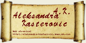 Aleksandra Kašterović vizit kartica